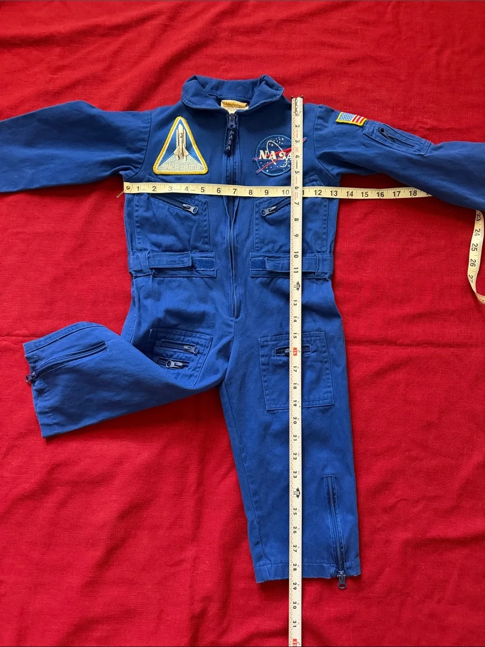 Kids Sz Tall 2-3 Blue NASA Space Camp Flight Suit, Aviator Coveralls Air Force
